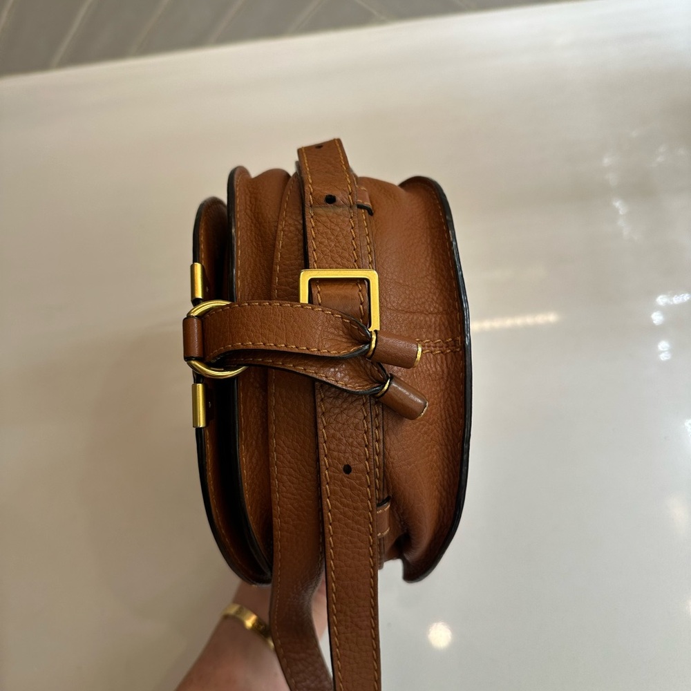 Chloé Mini Marcie Crossbody Bag in Brown with Gold Hardware - Picture 8 of 8